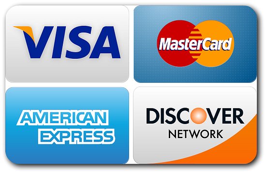 Visa Mastercard American Express DiscoverCard